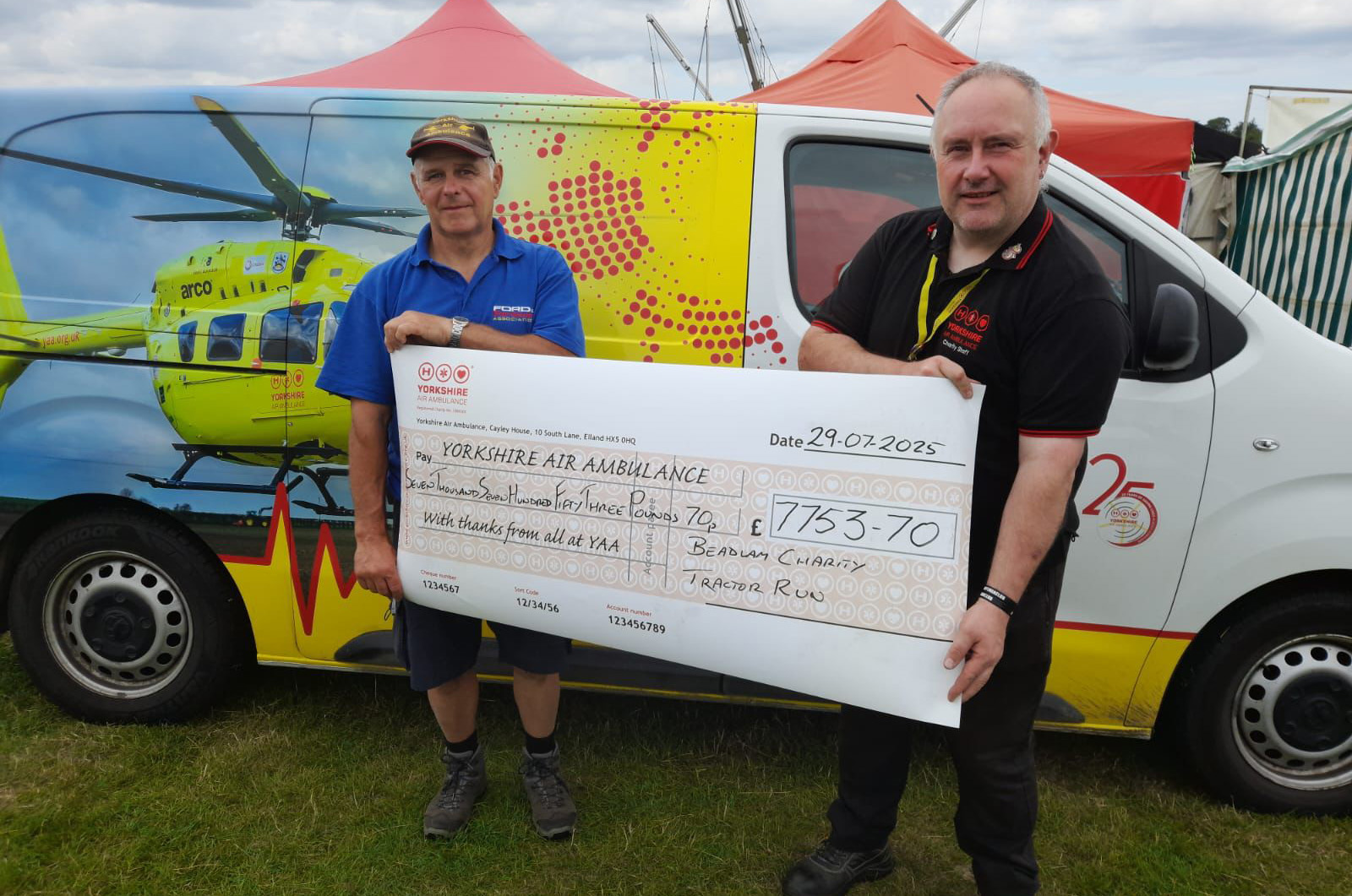 Malc with the 2025 BCT Run cheque